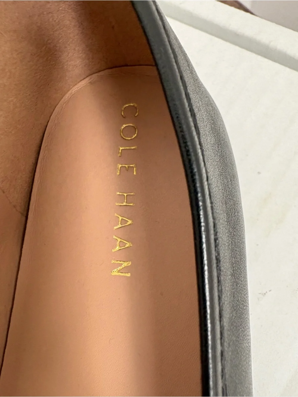 Cole Haan Grand.360 Black Leather Ballet Flats Bow Slip On Women’s Size 8B NWOB